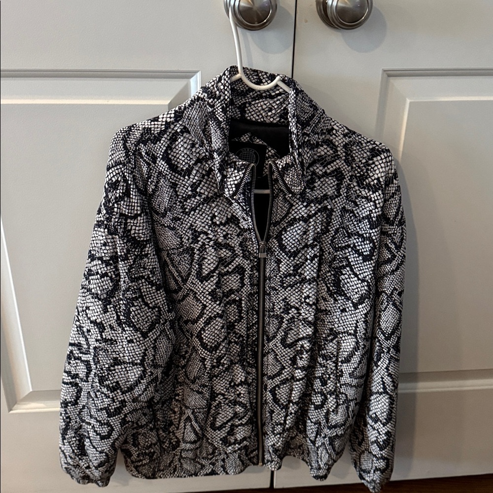 Urban Outfitters Black and White Snake Print Jacket